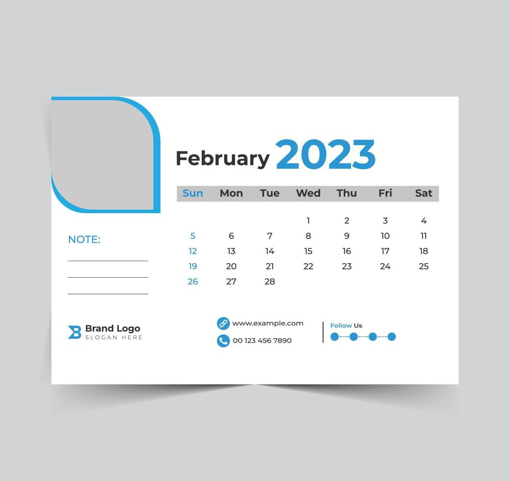 2023 calendario feliz año nuevo diseño vector