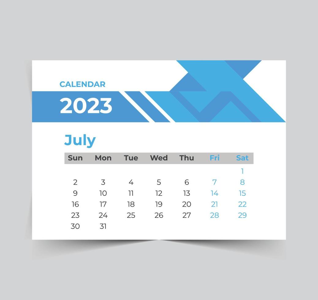 2023 calendario feliz año nuevo diseño vector