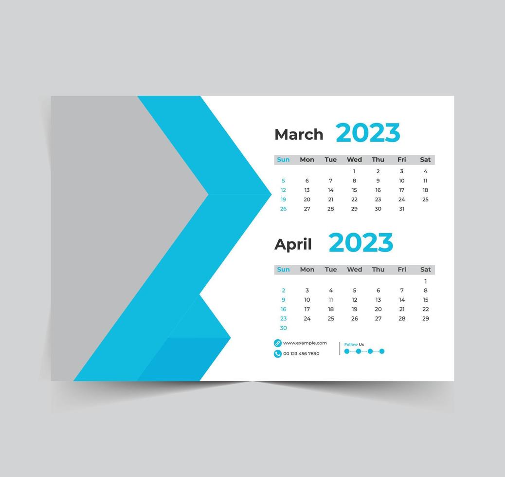 2023 calendario feliz año nuevo diseño vector