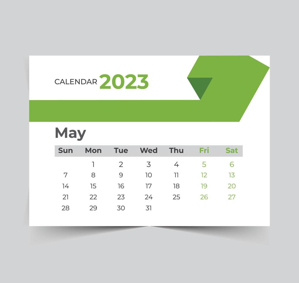 2023 calendar happy new year design vector