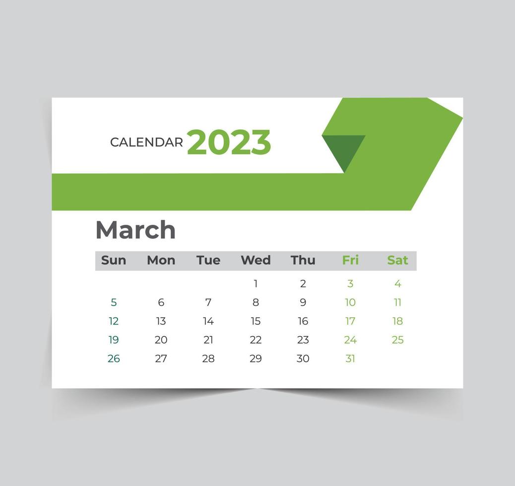 2023 calendar happy new year design vector