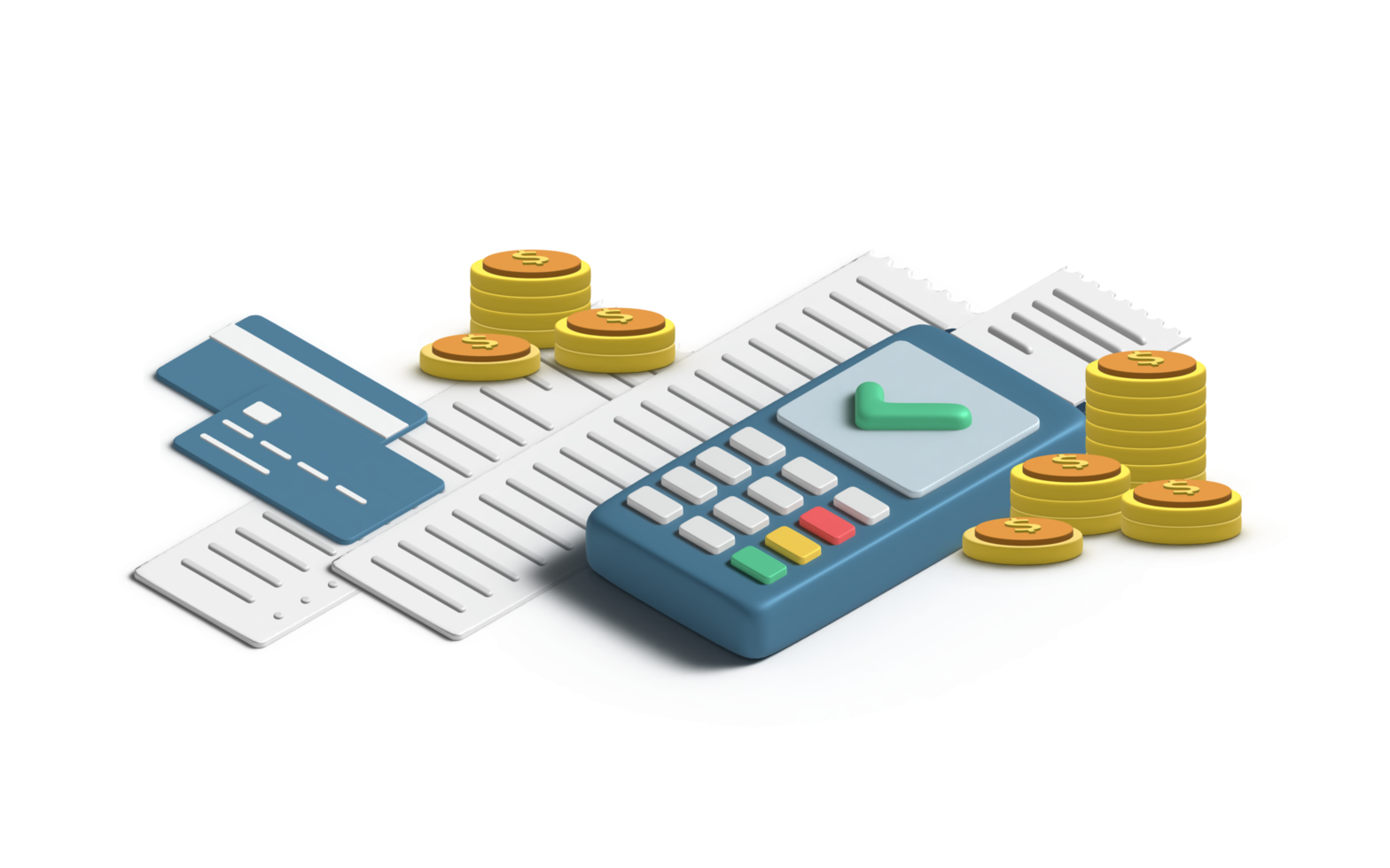 3D-Illustration Finanzmanagementkonzept und Investitionen, Bannervorlage für die Zahlung mit Geld. png