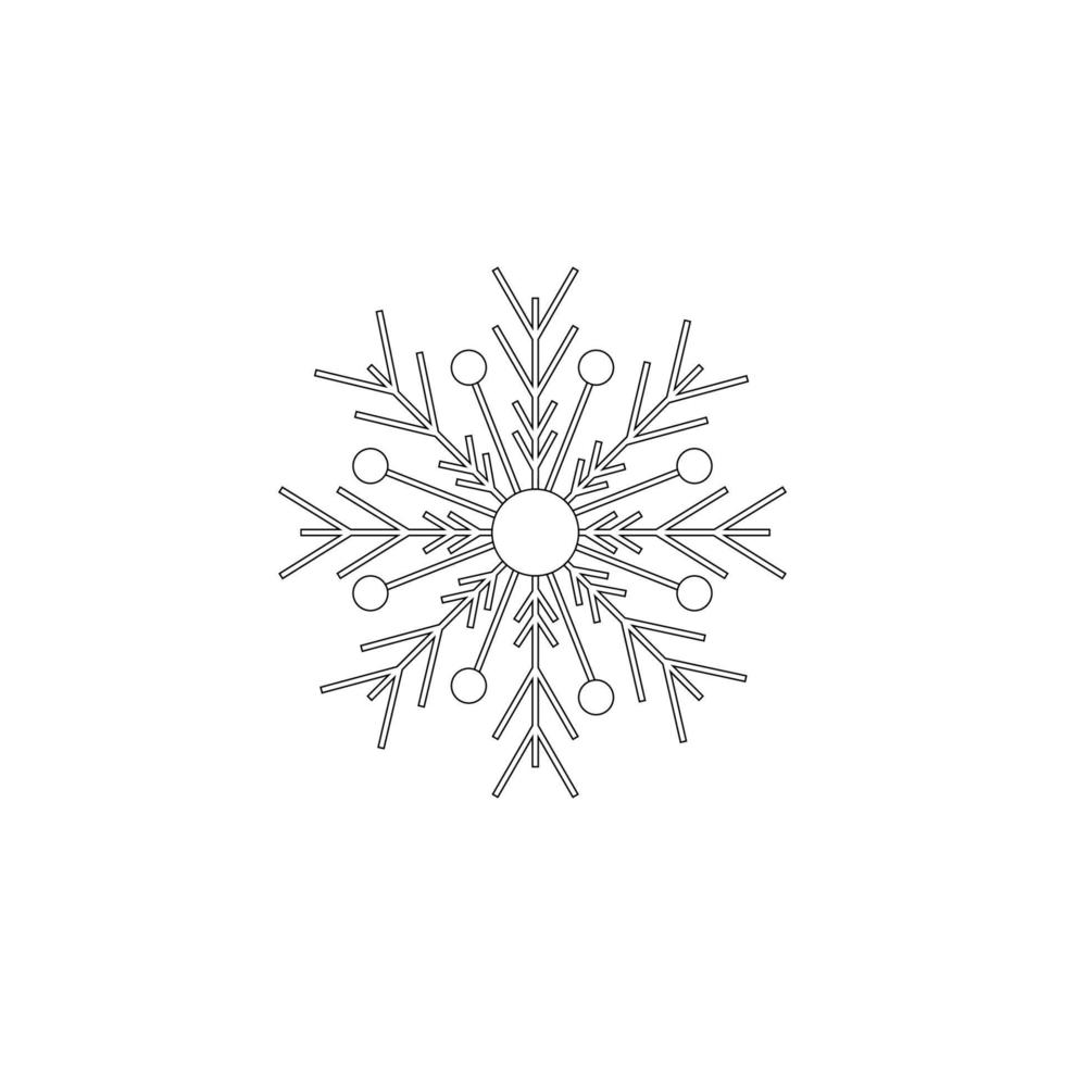 vector de ilustración de icono de copos de nieve