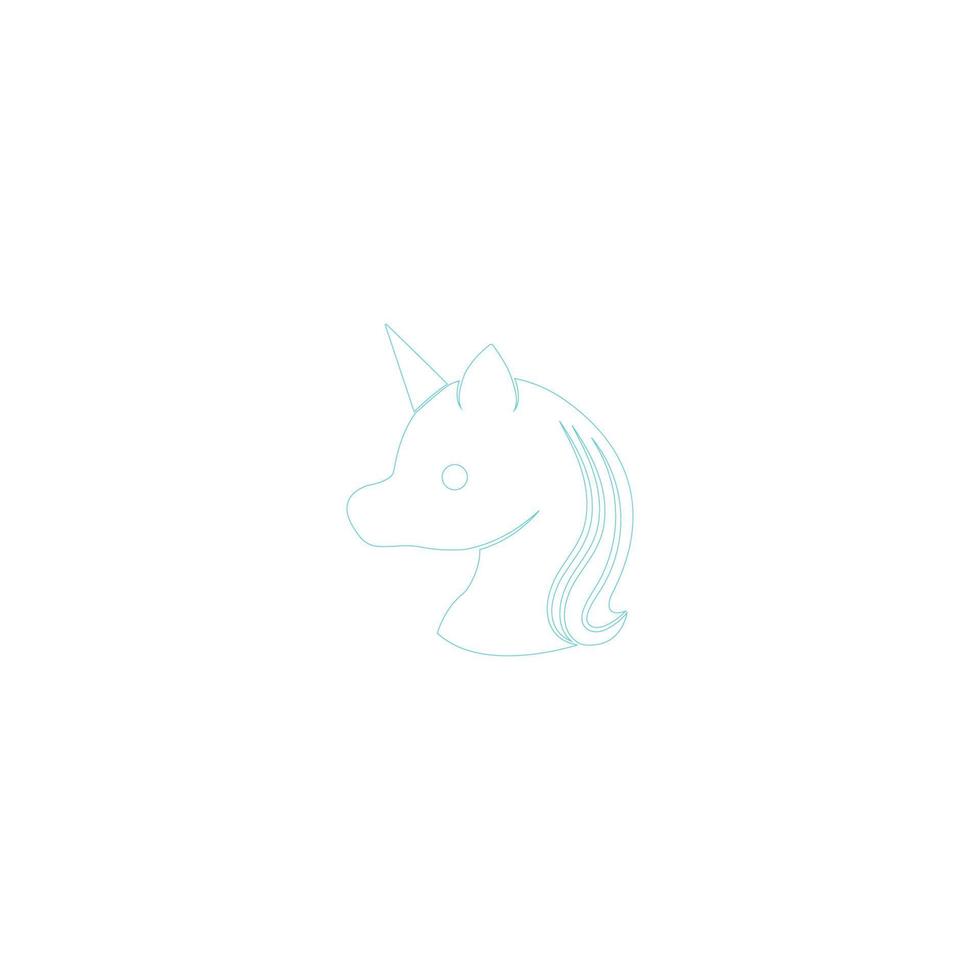 vector de ilustración de icono de unicornio