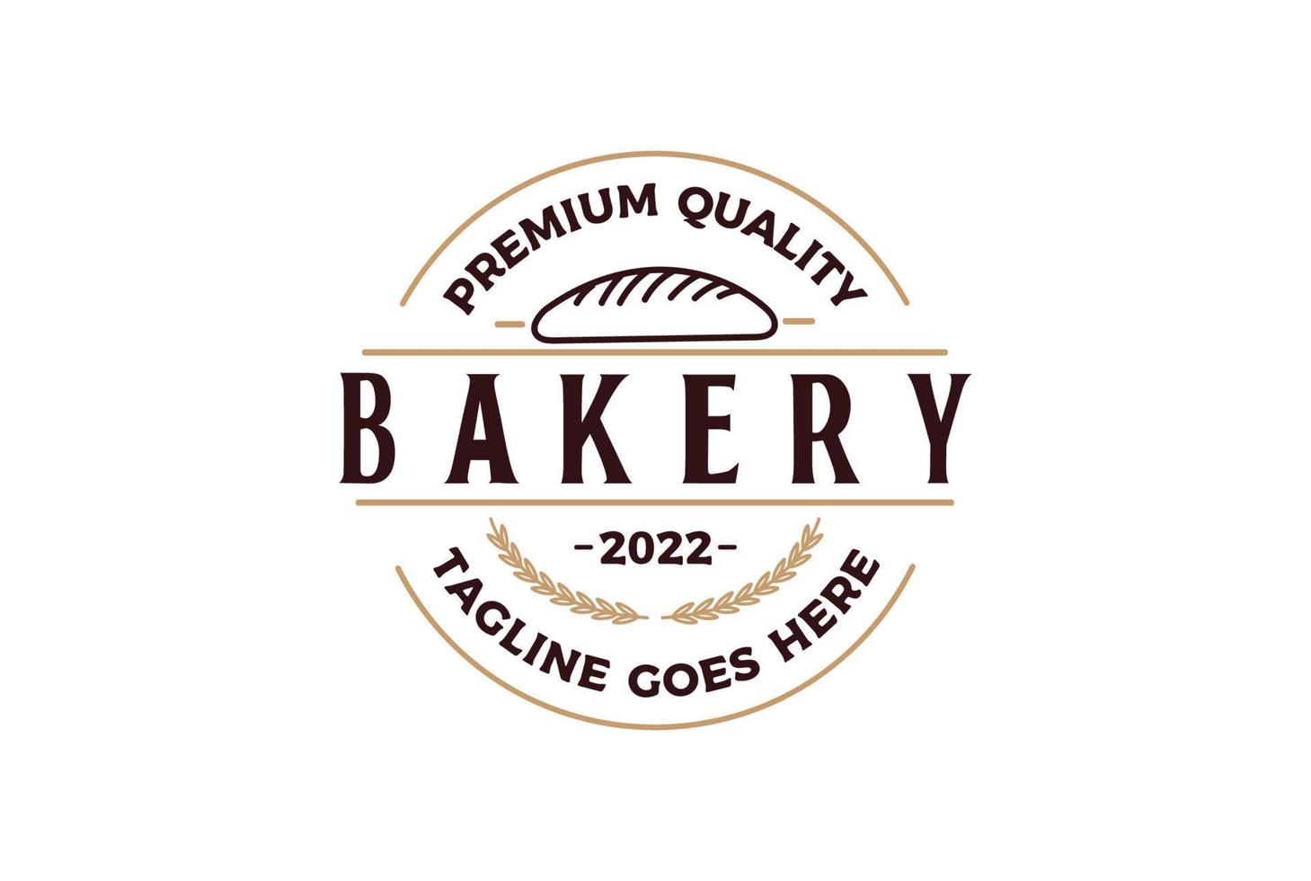 Vintage Retro Bake Bakery Badge Label Seal Stamp Logo Design vector