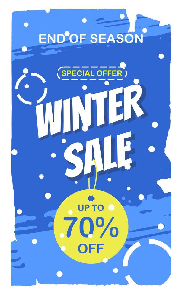 Winter sale flat design background, for banners, templates, posters, flyers and others. vector