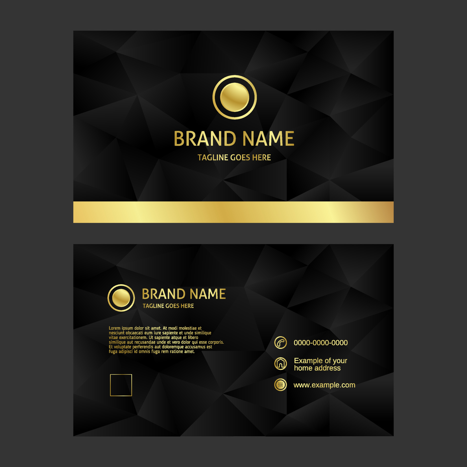 Gold Luxury Business Card Design