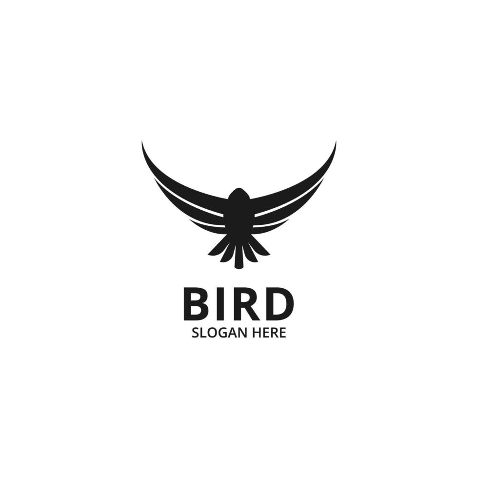 bird logo design spread wings vector