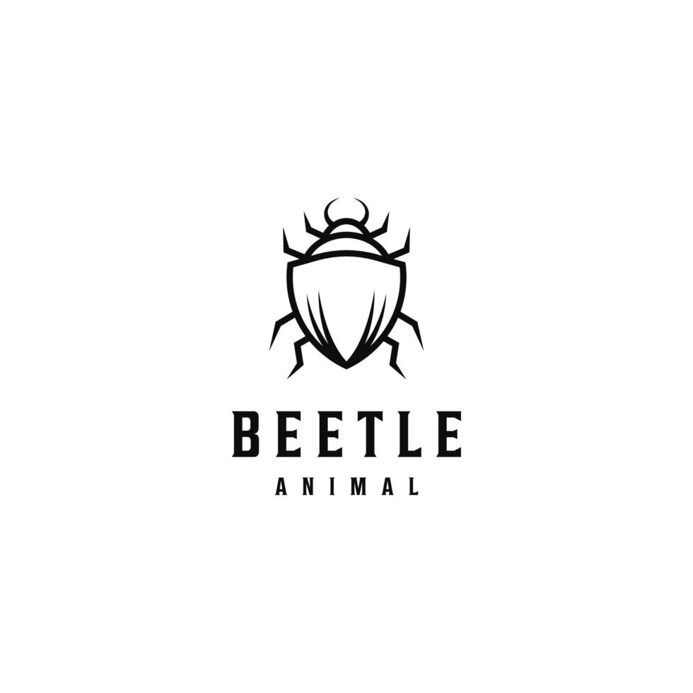 Beetle insect logo vector line art design template, Line art of beetle logo symbol icon vector design template linear monoline outline