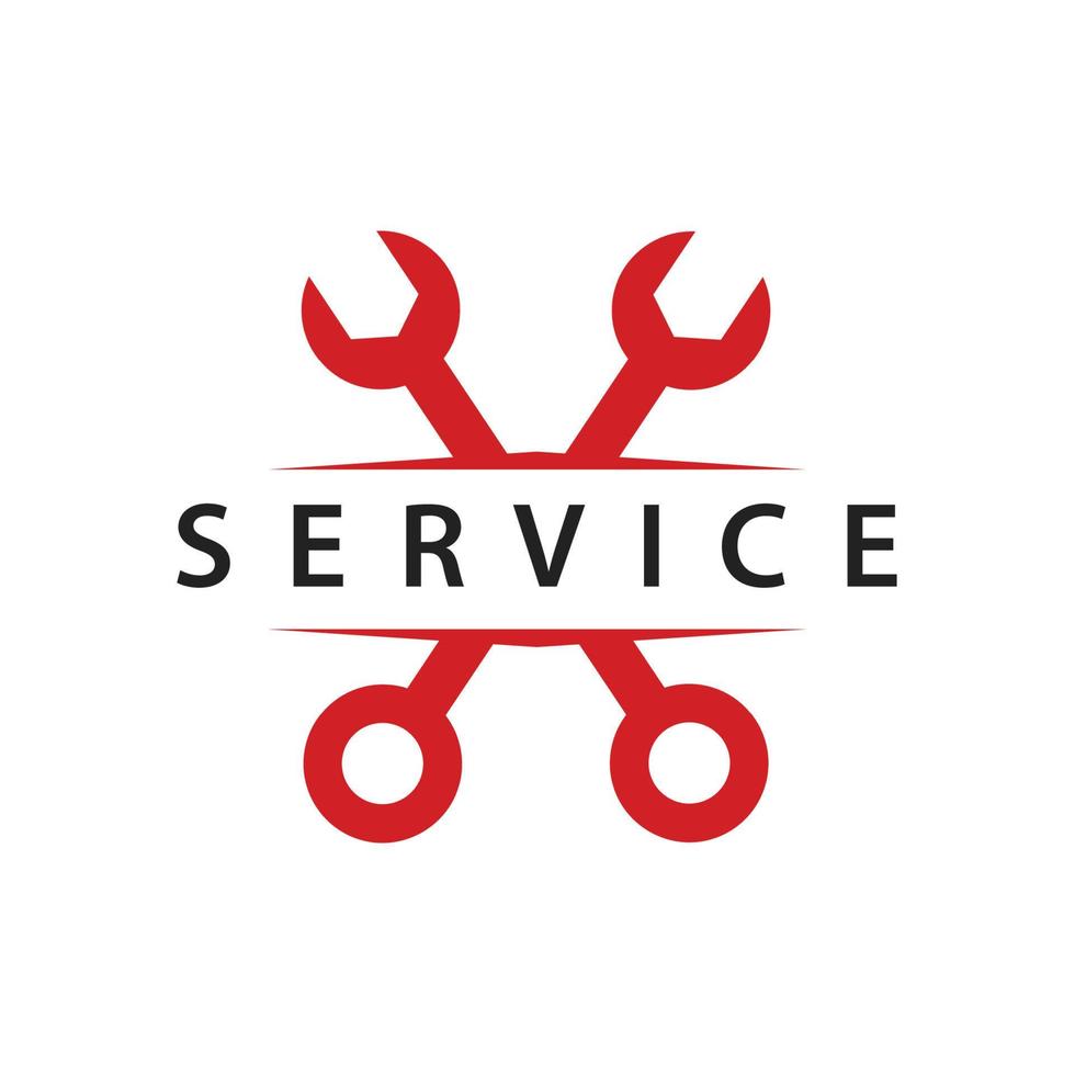 Wrench Logo Template,Service And Repair Symbol vector