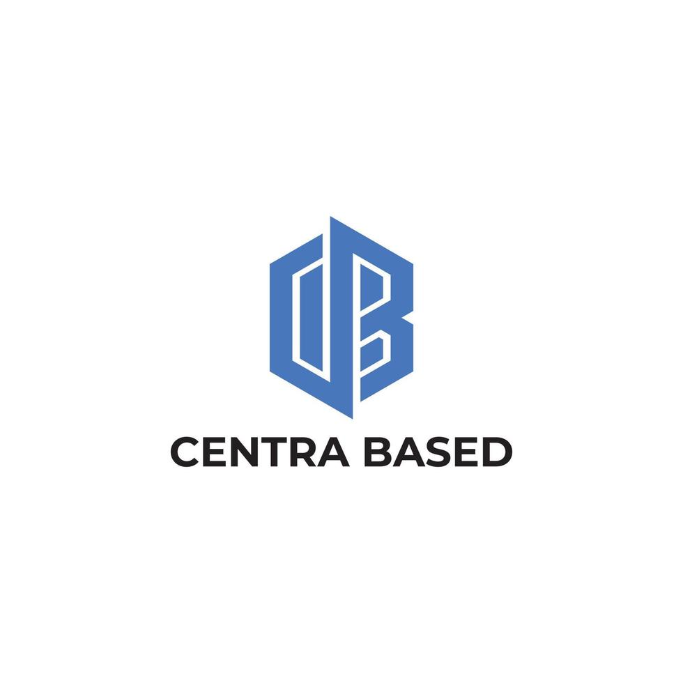 Abstract initial letter CB or BC logo in blue color isolated in white background applied for e-commerce development consultancy logo also suitable for the brands or companies have initial name BC. vector