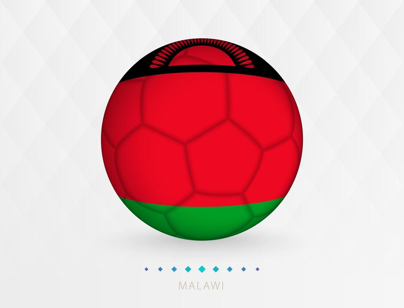 Football ball with Malawi flag pattern, soccer ball with flag of Malawi national team. vector