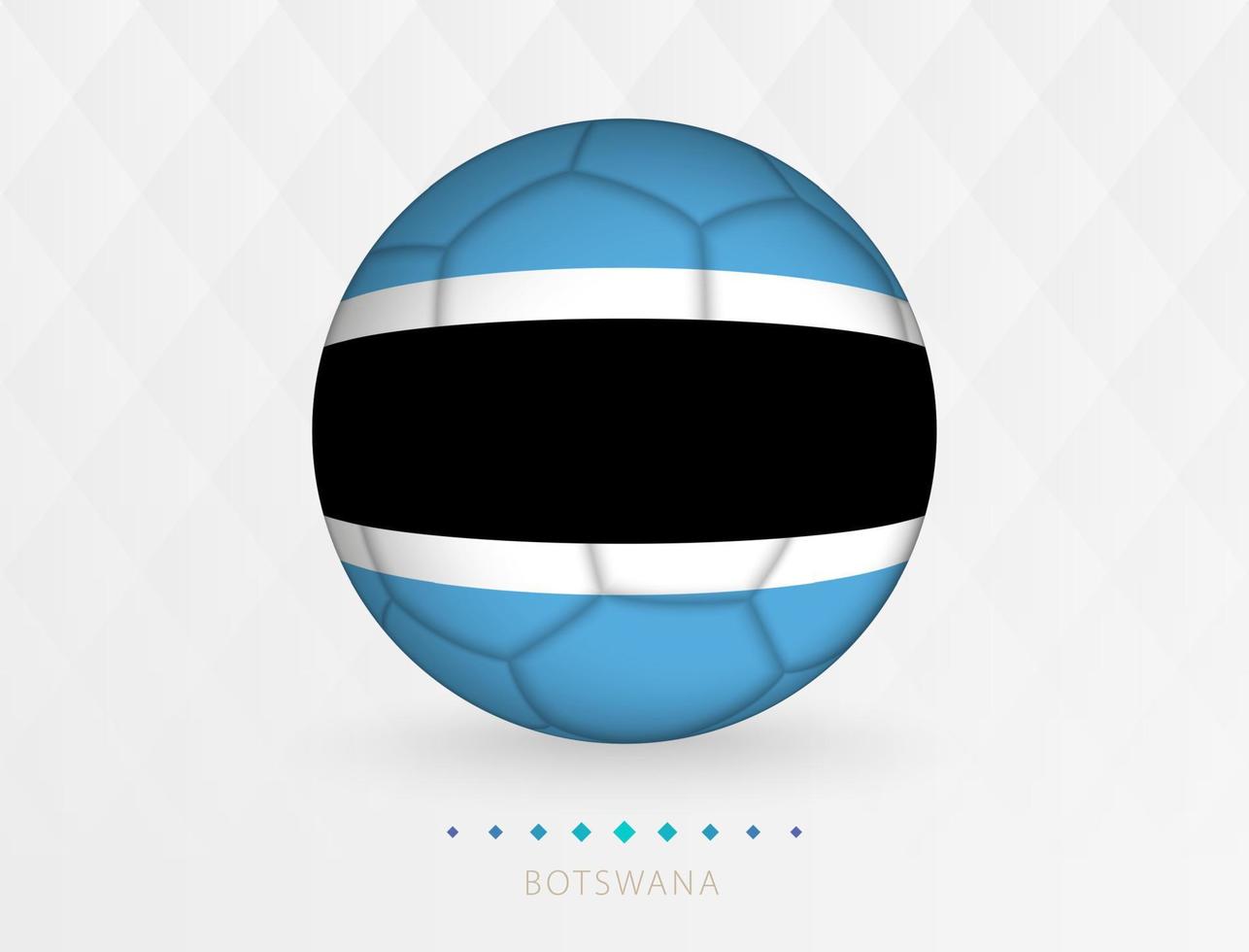 Football ball with Botswana flag pattern, soccer ball with flag of Botswana national team. vector