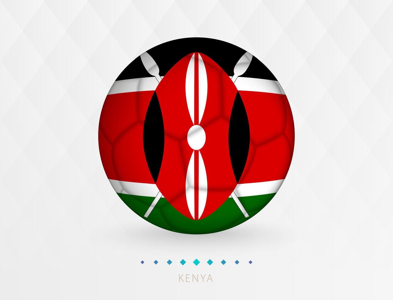 Football ball with Kenya flag pattern, soccer ball with flag of Kenya national team. vector