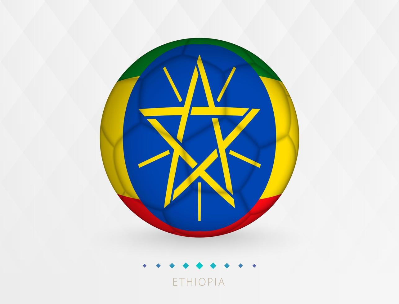 Football ball with Ethiopia flag pattern, soccer ball with flag of Ethiopia national team. vector