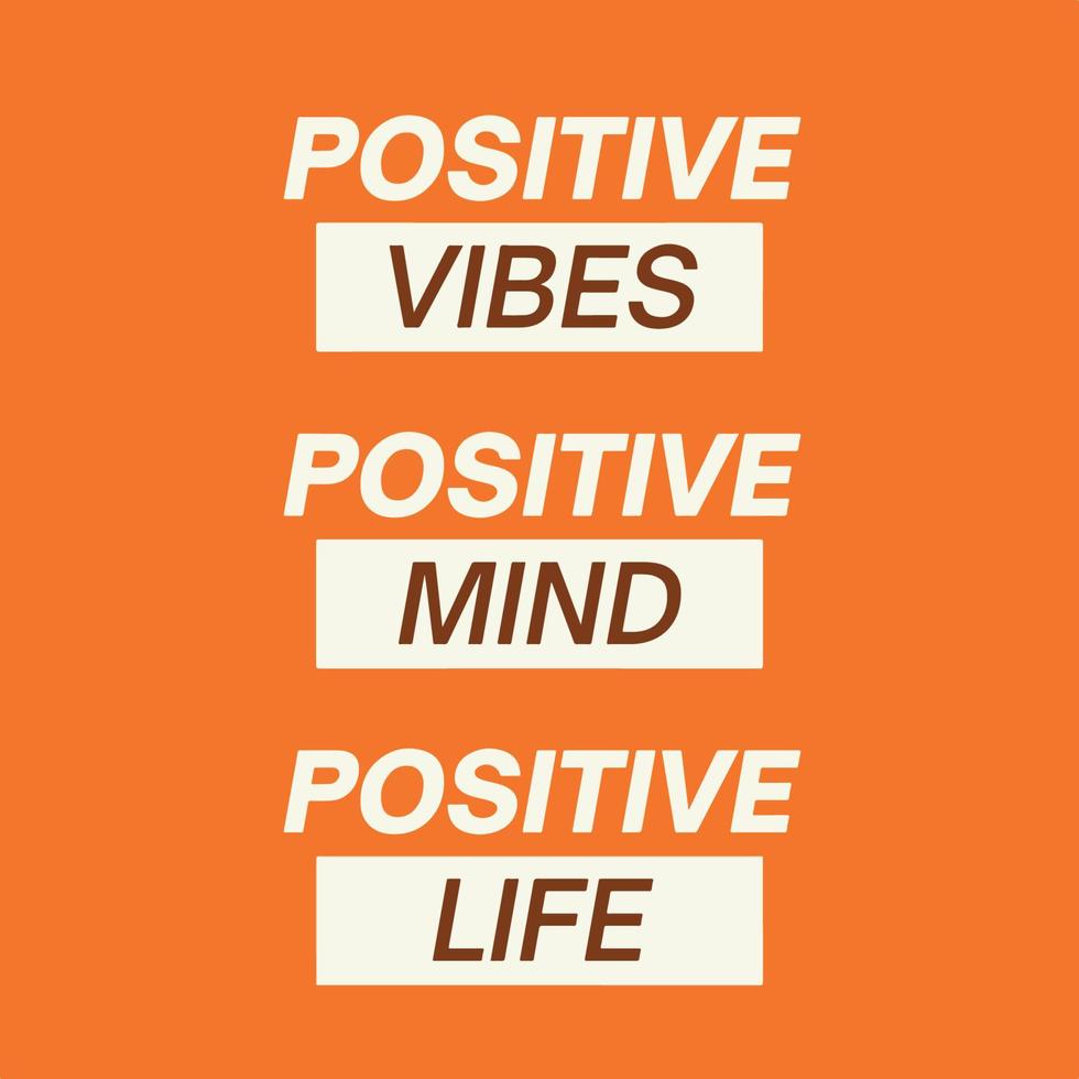 palabras inspiradoras: vibraciones positivas, mente positiva, vida positiva vector