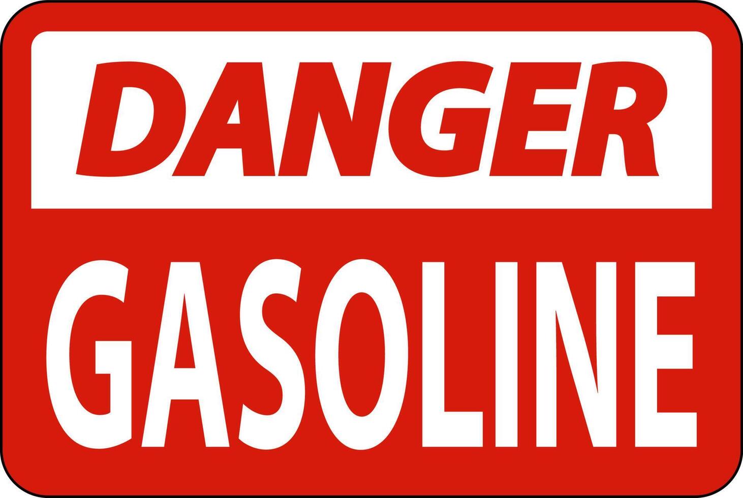 Danger Sign Gasoline Symbol On White Background vector