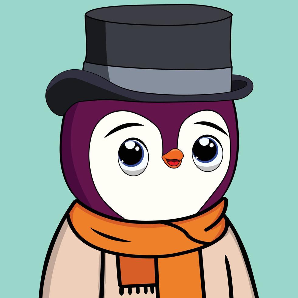 Penguin NFT artwork vector