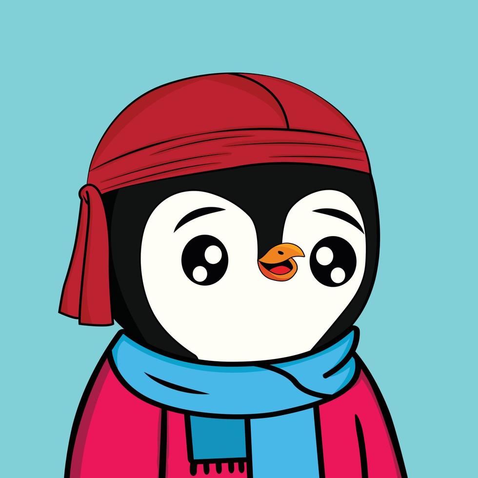 Penguin NFT artwork vector