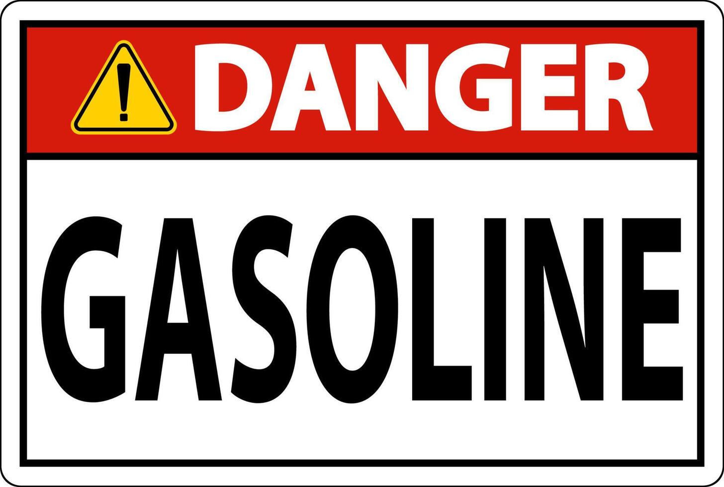 Danger Sign Gasoline Symbol On White Background vector