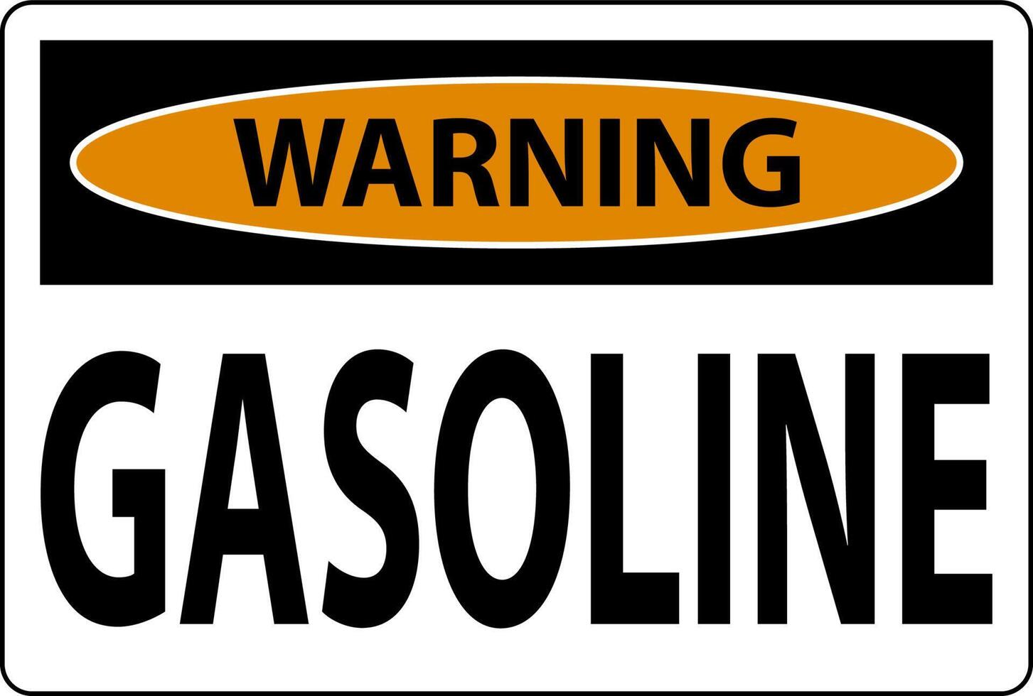 Warning Sign Gasoline Symbol On White Background vector