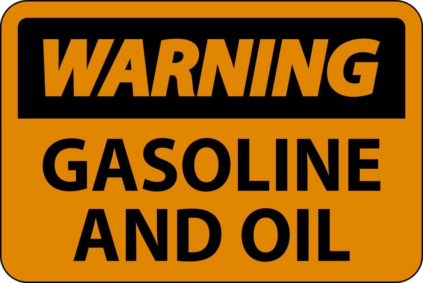 Warning Sign Gasoline And Oil On White Background vector