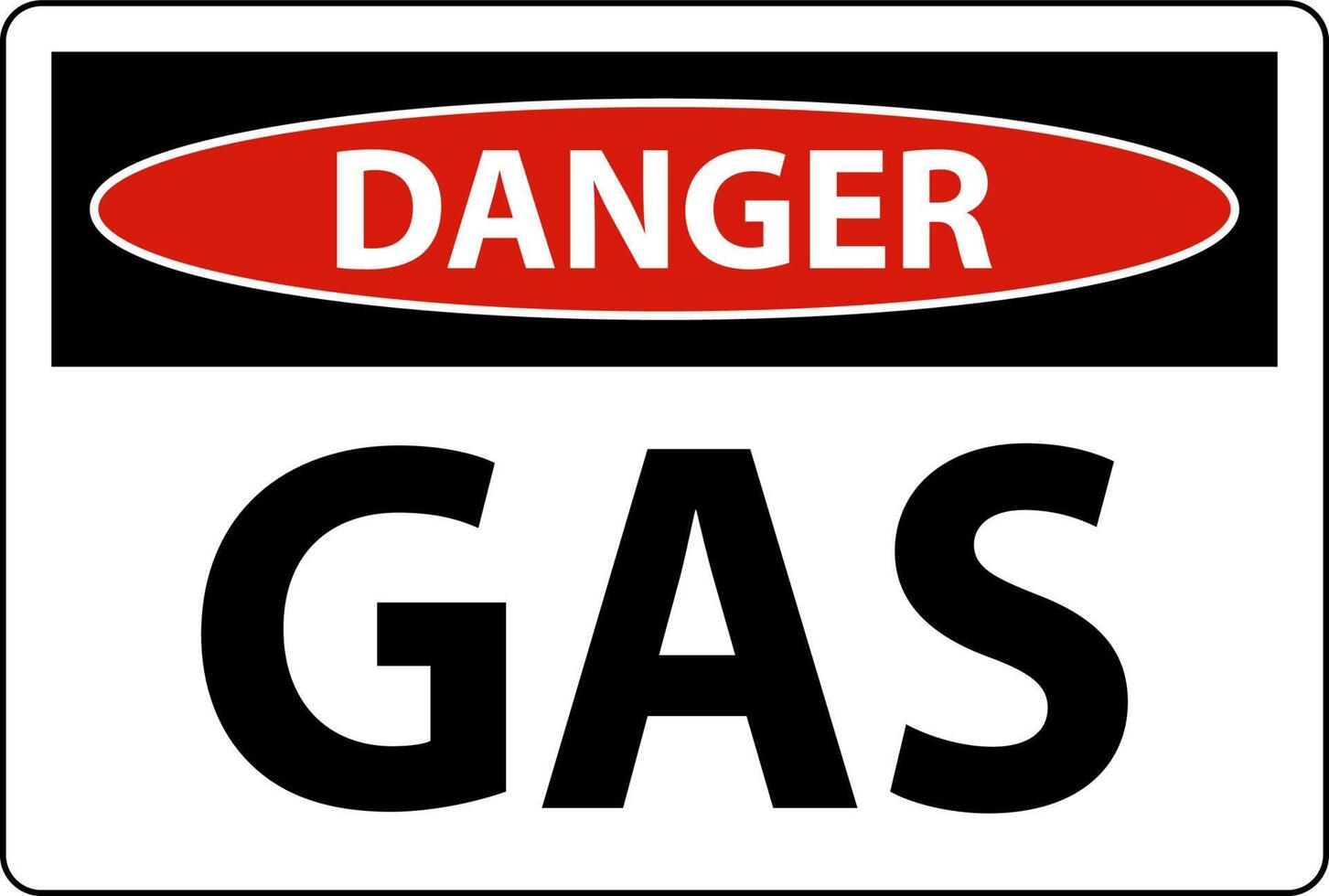 Danger Flammable Sign GAS On White Background vector