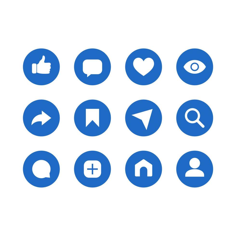 reaction icon to posts on social media and video streaming vector