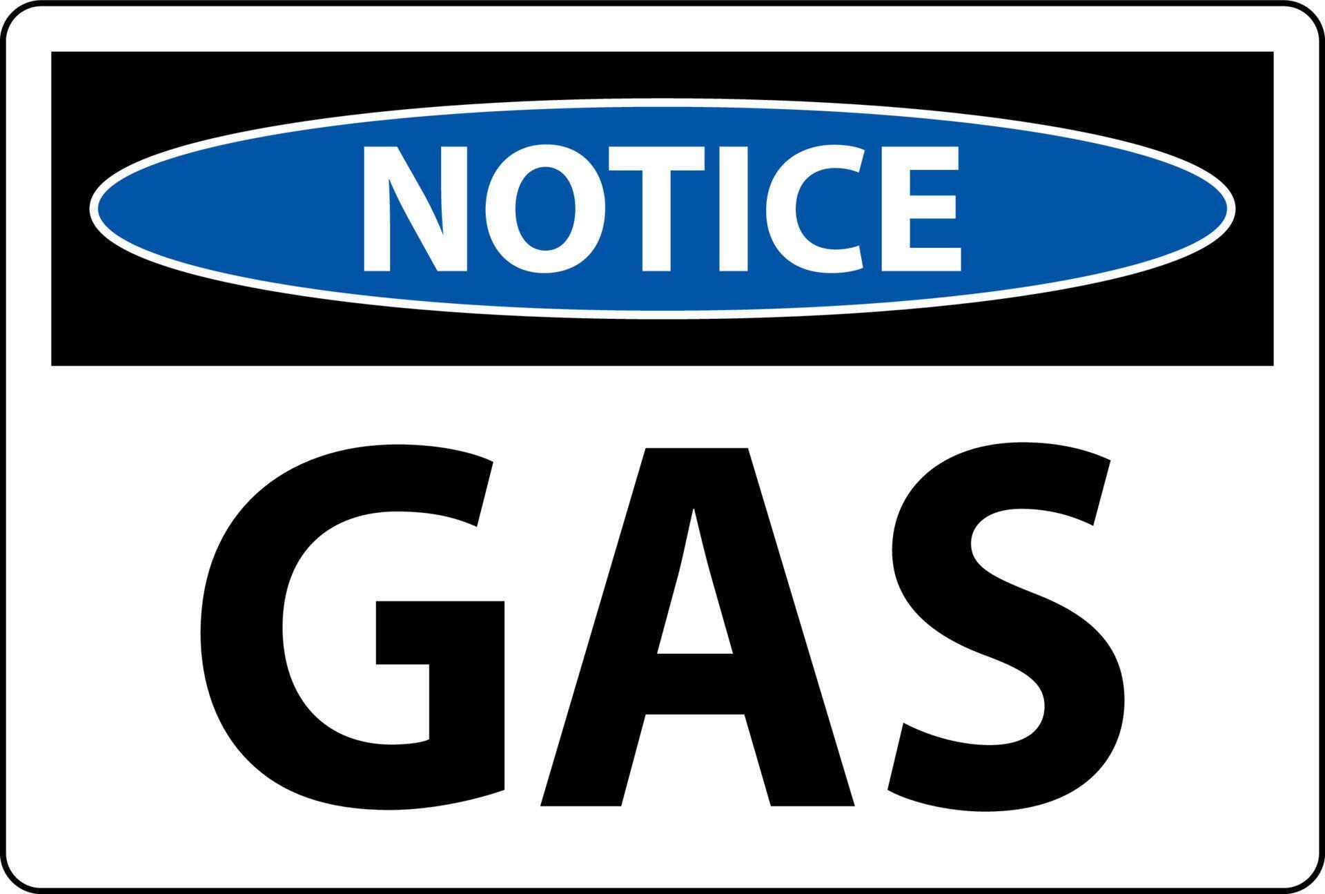 Notice Flammable Sign GAS On White Background 14213801 Vector Art at