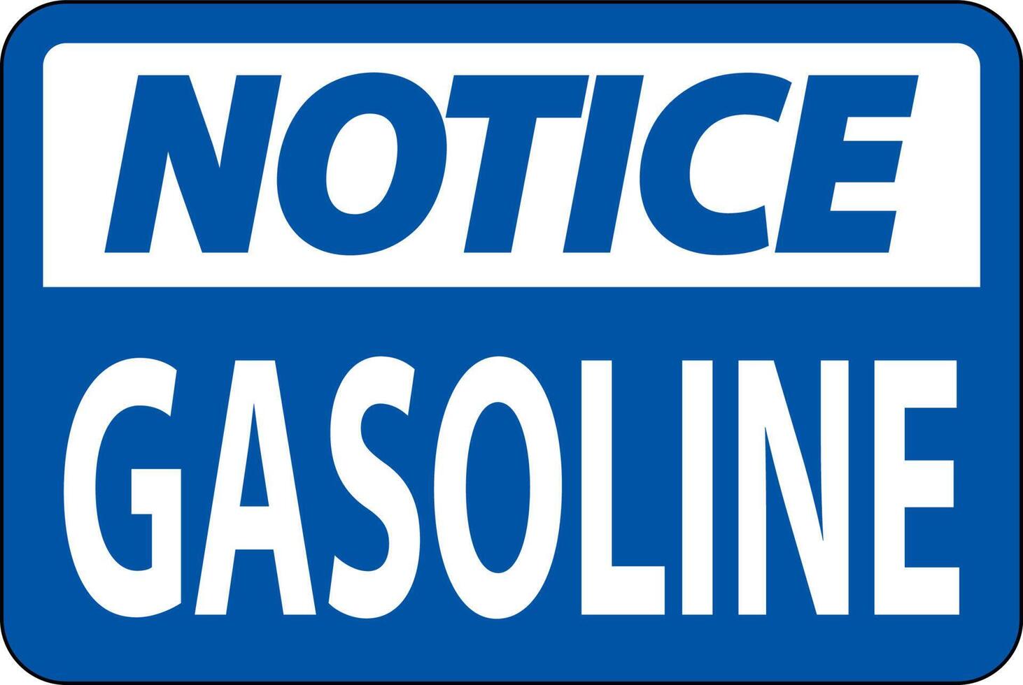 Notice Sign Gasoline Symbol On White Background vector
