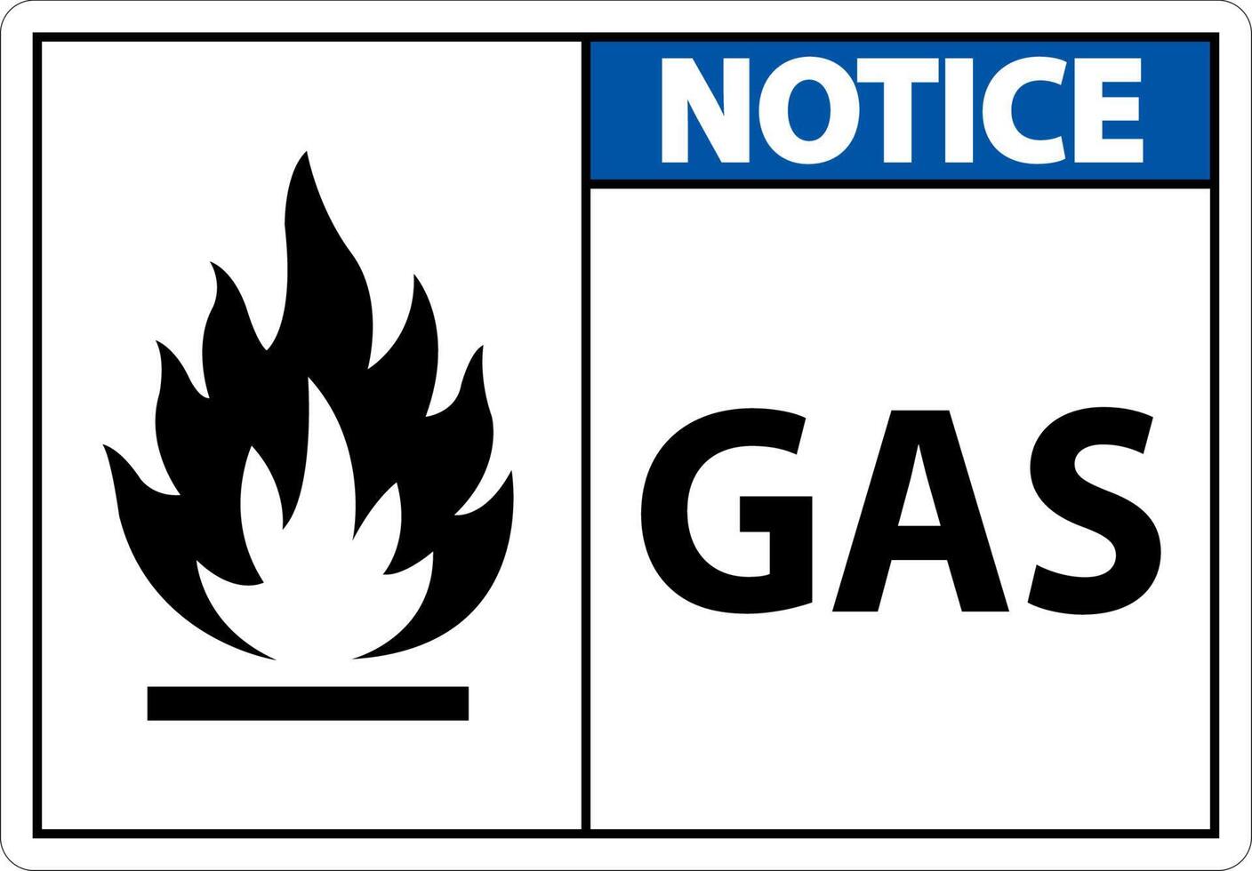 Symbol Notice Sign Gas On White Background vector