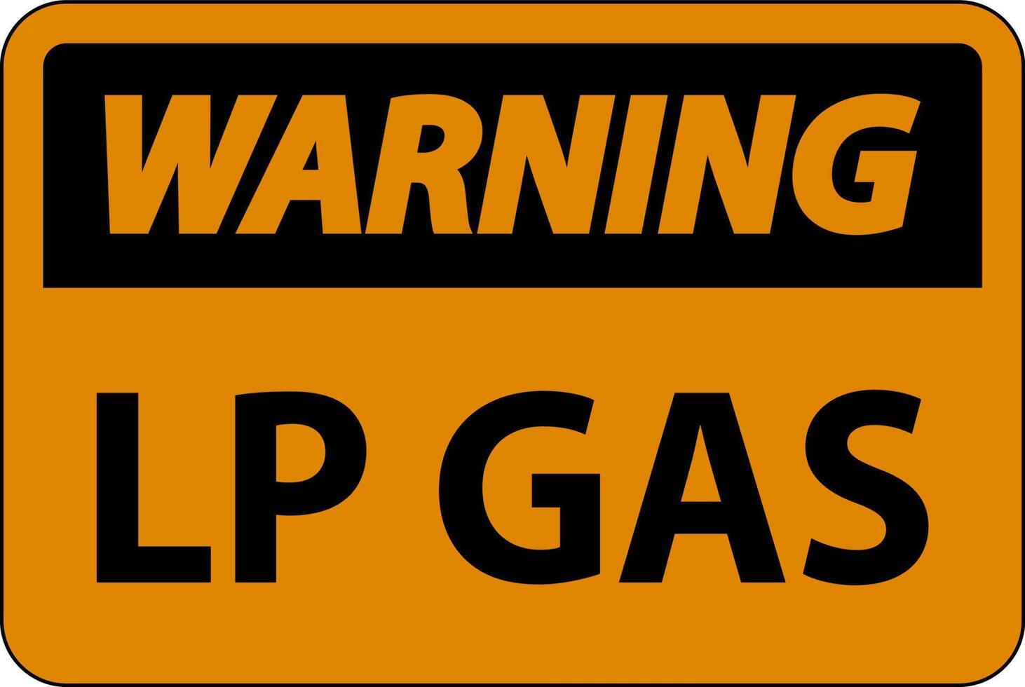 Warning Sign LP Gas On White Background vector