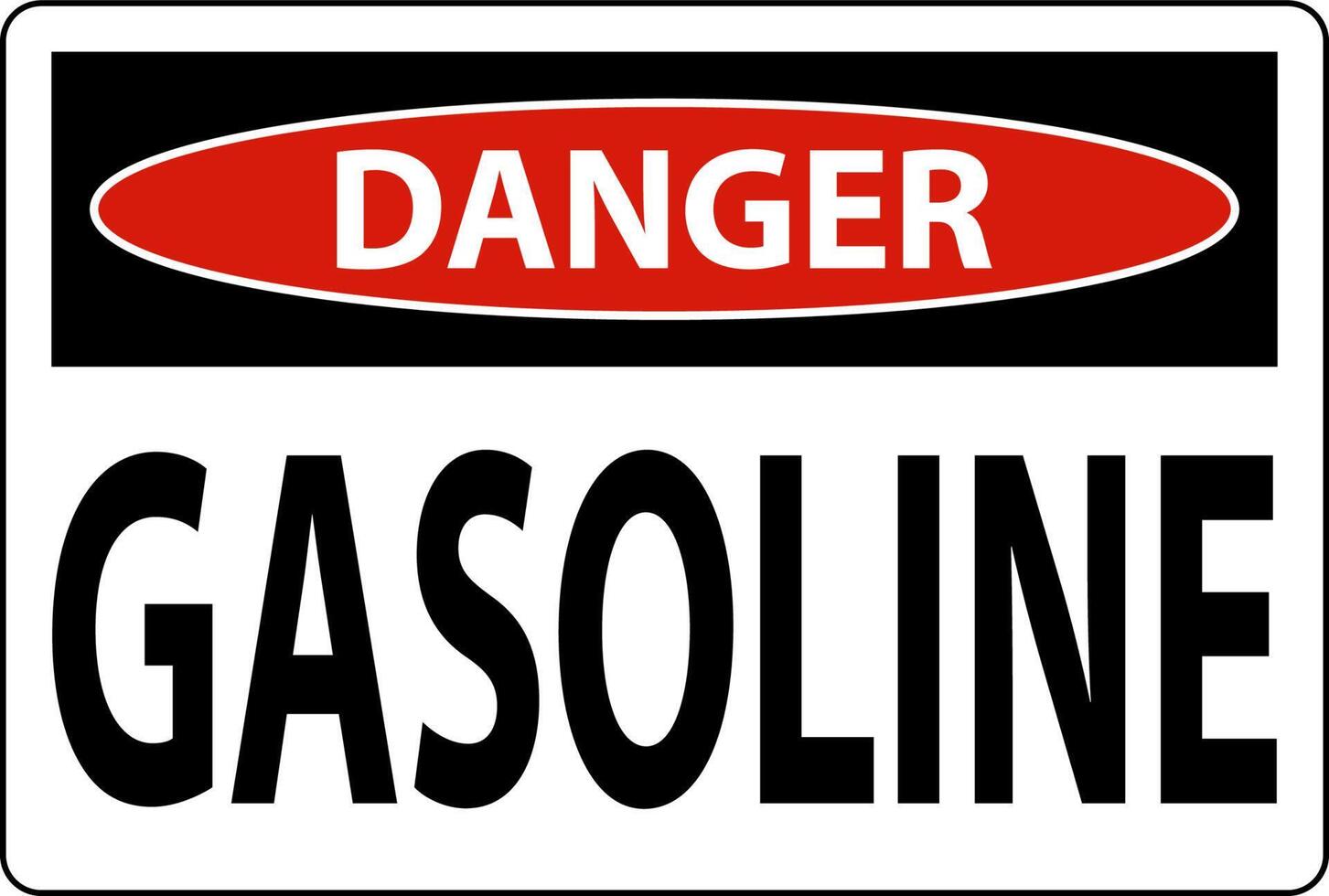 Danger Sign Gasoline Symbol On White Background vector