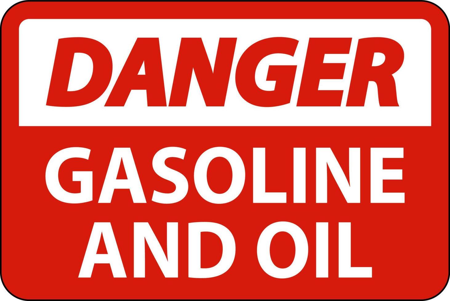 Danger Sign Gasoline And Oil On White Background vector