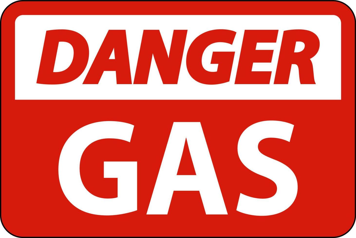 Danger Flammable Sign GAS On White Background vector