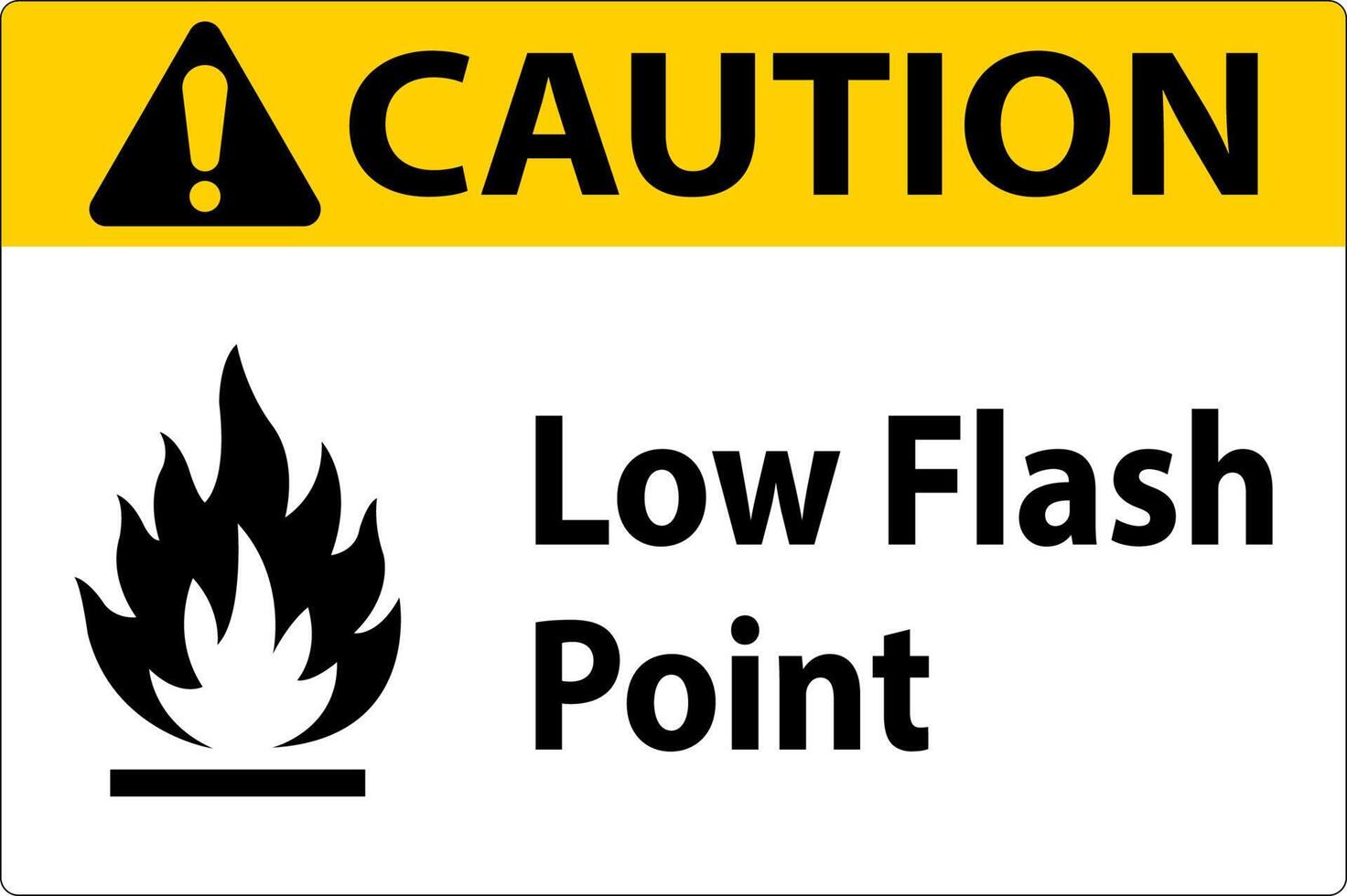 Caution Low Flash Sign On White Background vector