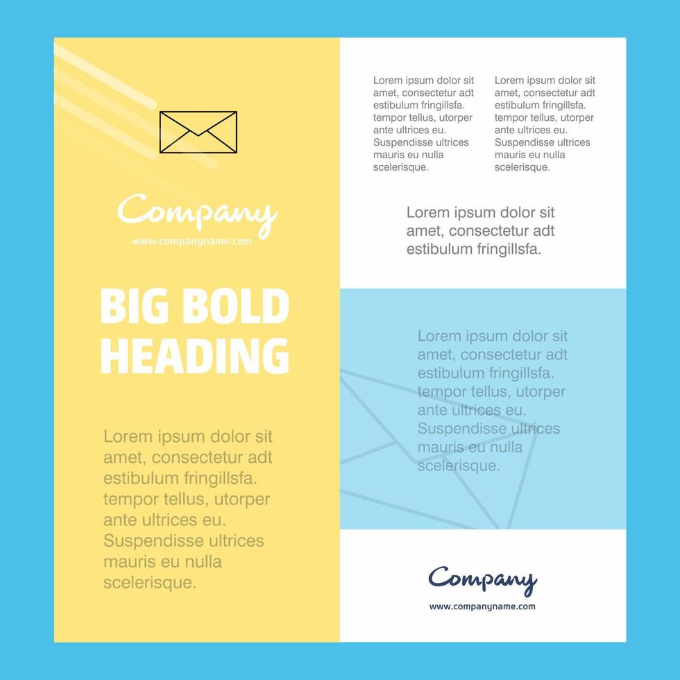 Message Business Company Poster Template with place for text and images vector background