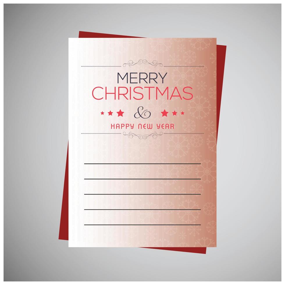 Christmas greetings card design with pink background vector