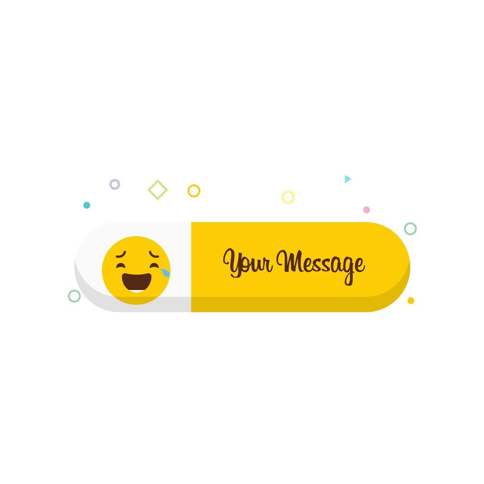 Laughing emoji icon design vector