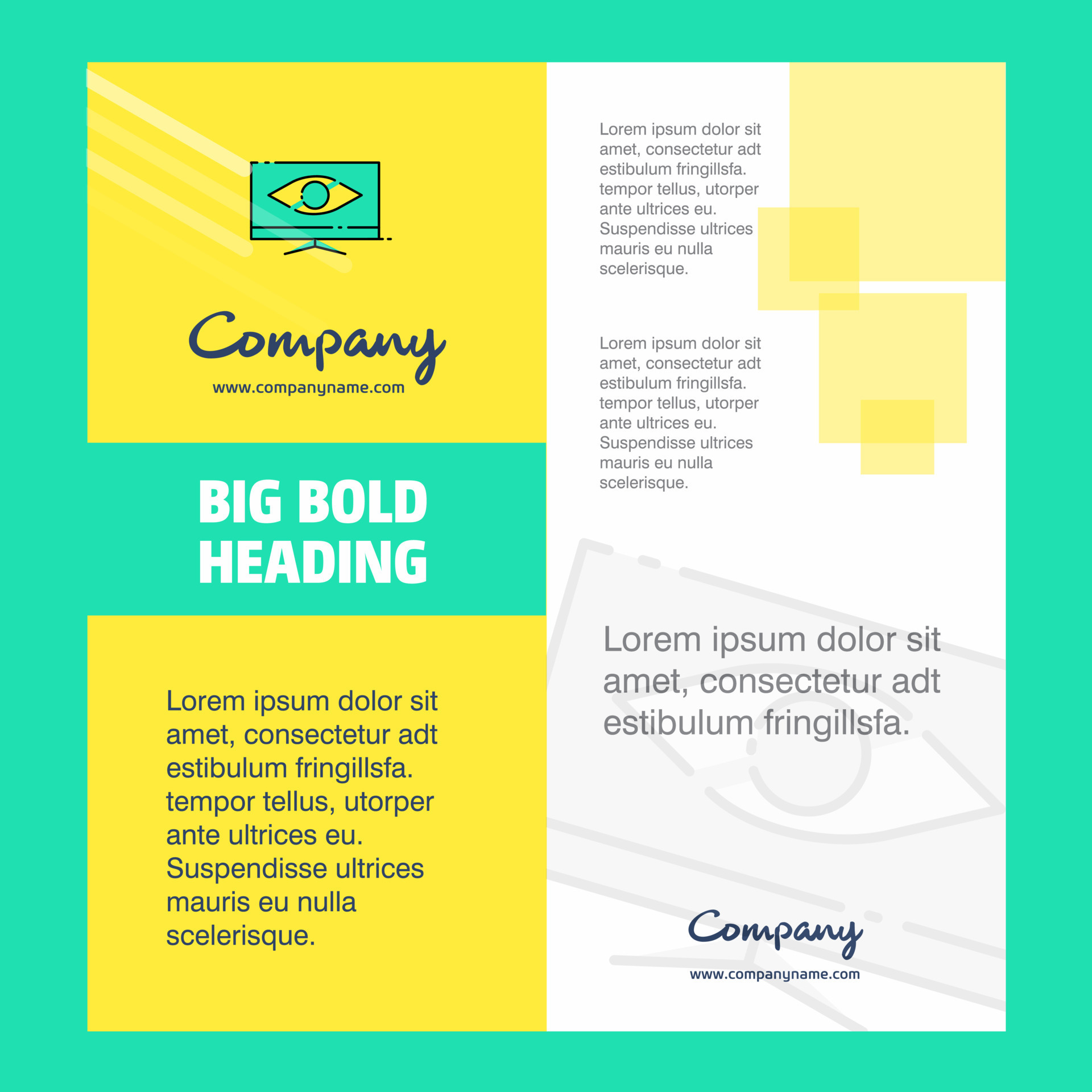 Monitor Company Brochure Title Page Design Company profile annual