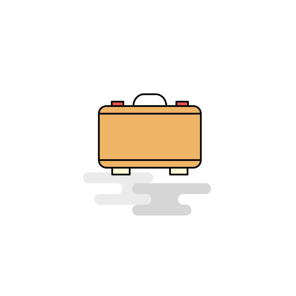 Flat Briefcase Icon Vector