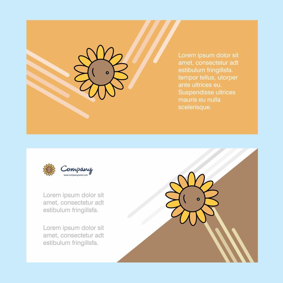 Sunflower abstract corporate business banner template horizontal advertising business banner vector