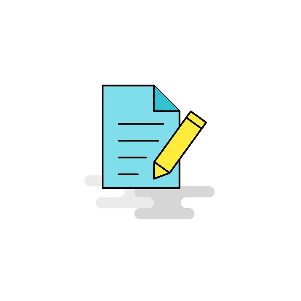 Flat Write document Icon Vector