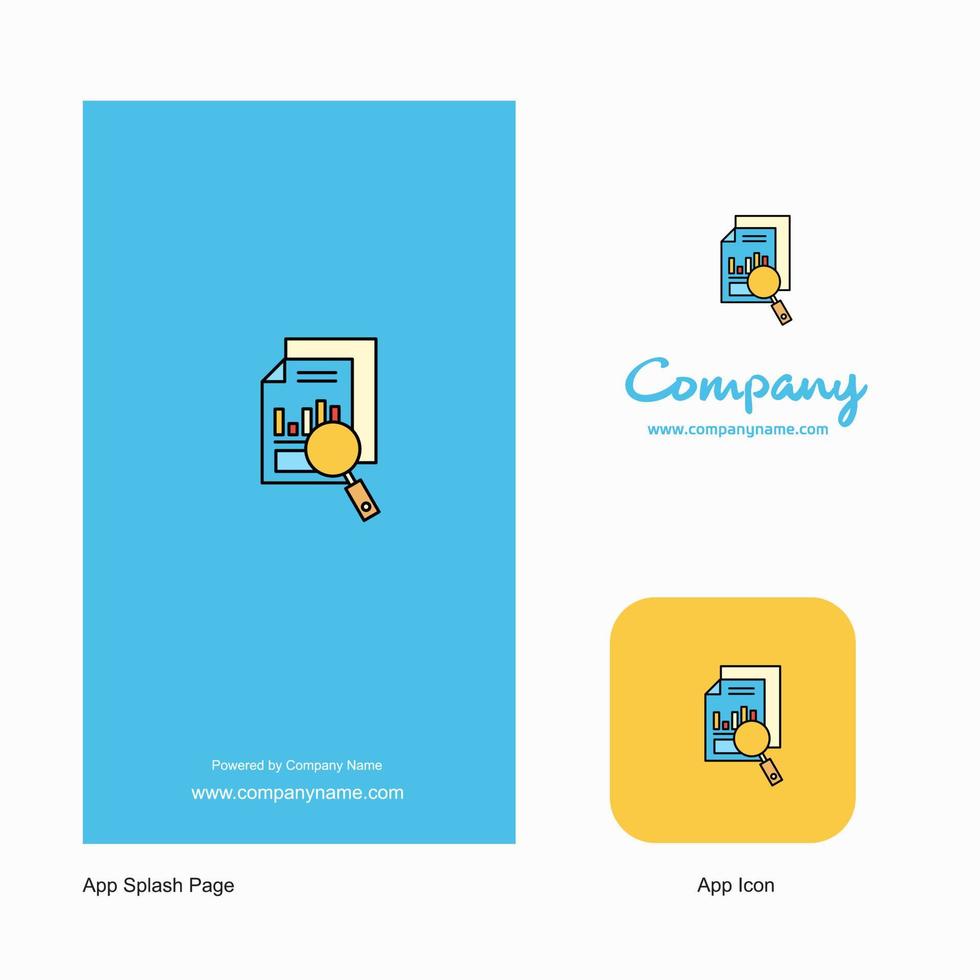 Search Document Company Logo App Icon and Splash Page Design Creative Business App Design Elements vector