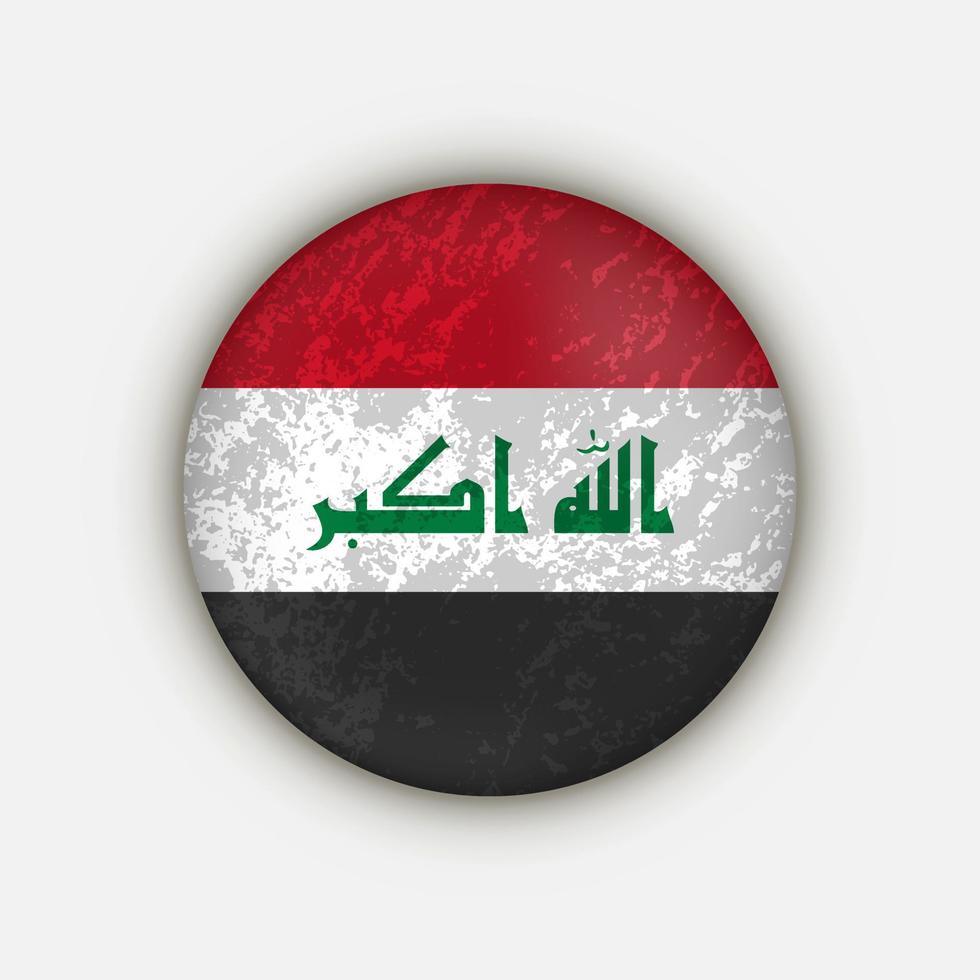 país irak. bandera de irak ilustración vectorial vector