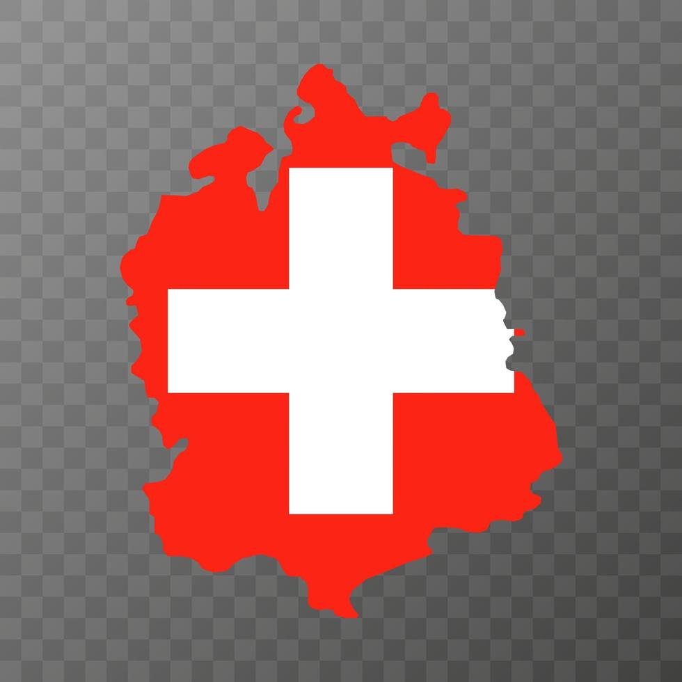 Zurich map, Cantons of Switzerland. Vector illustration.