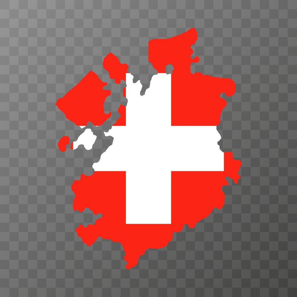 mapa de friburgo, cantones de suiza. ilustración vectorial vector