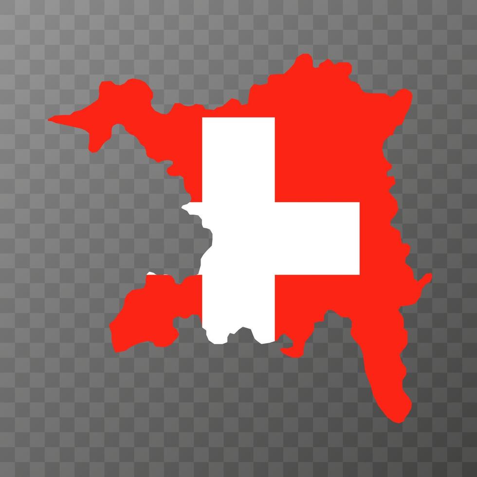 mapa de aargau, cantones de suiza. ilustración vectorial vector