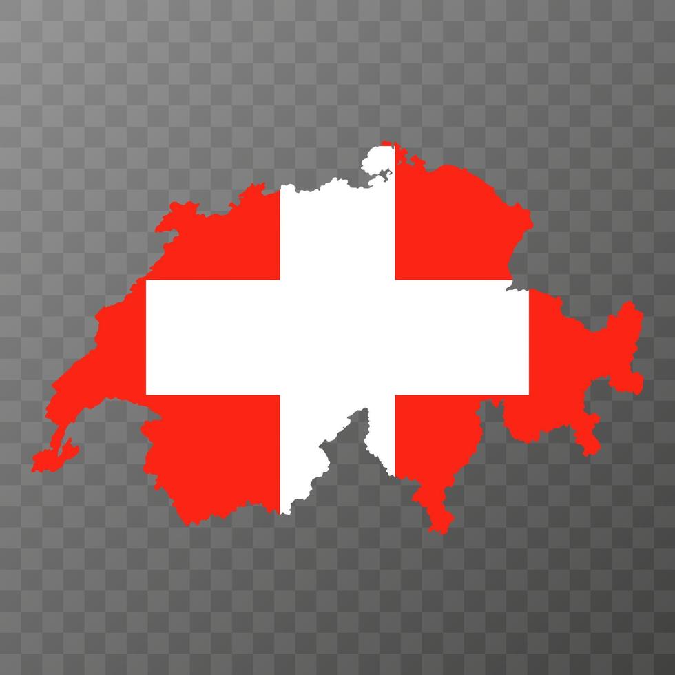 mapa de suiza con cantones. ilustración vectorial vector