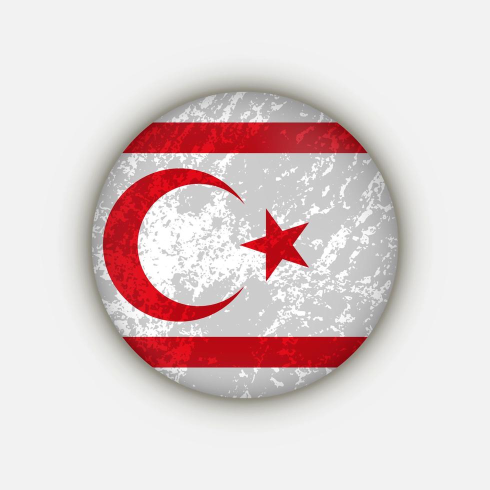 Country Northern Cyprus. Northern Cyprus flag. Vector illustration.